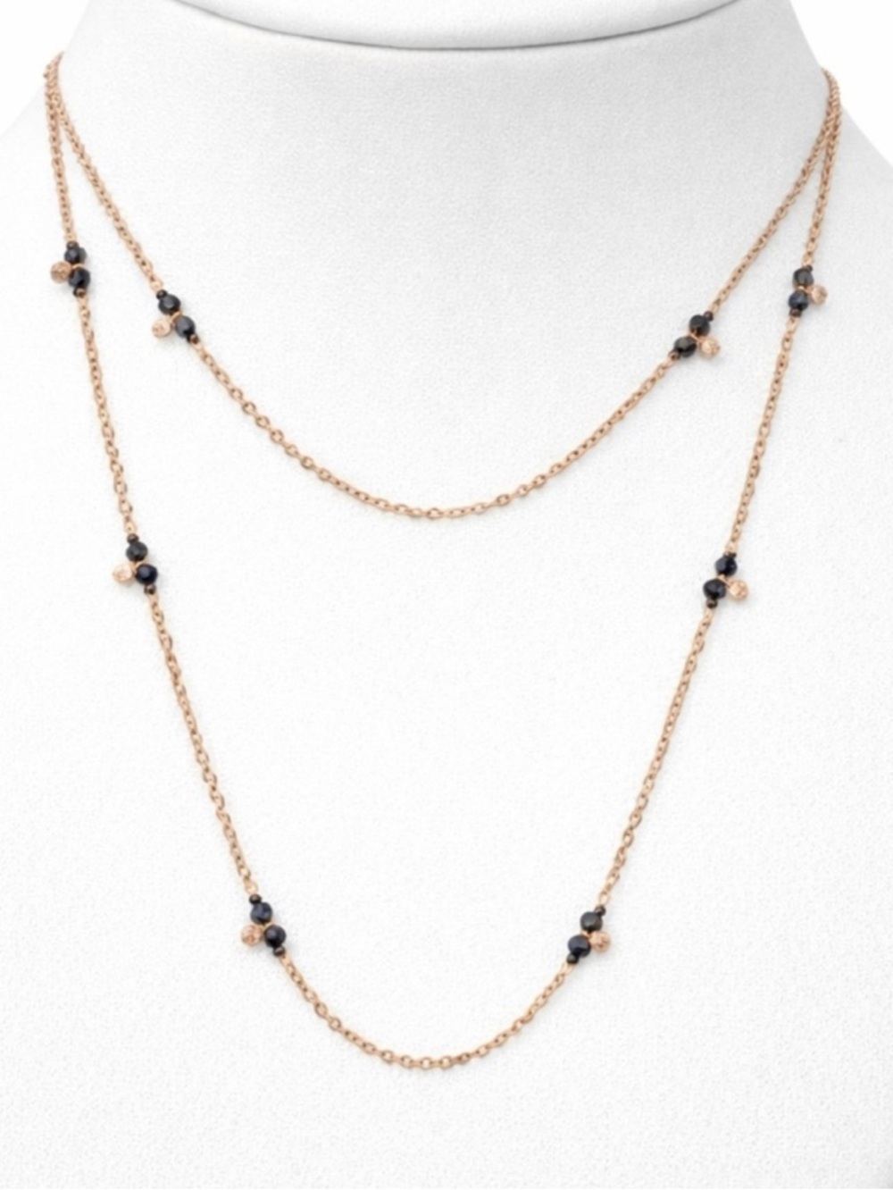 Hematite Glass Bead & Disc Necklace (NWT)